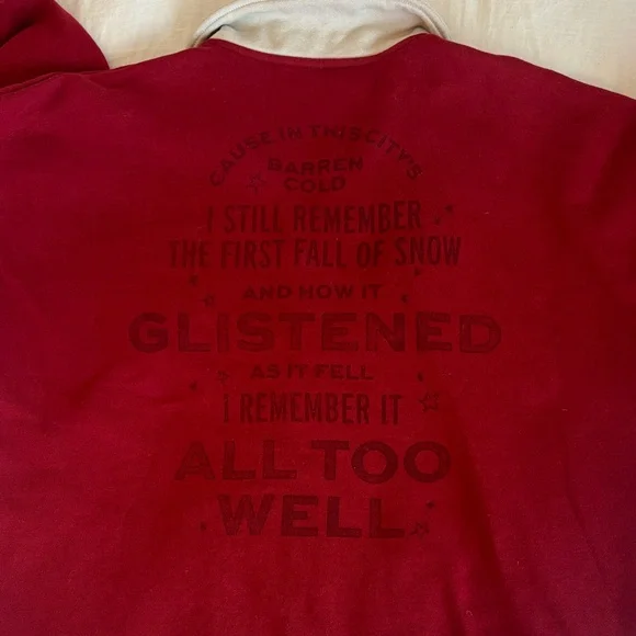Taylor Swift “Taylor’s Version” RED Quarter-Zip Polo Sweater, L-XXL fit - Picture 11 of 13
